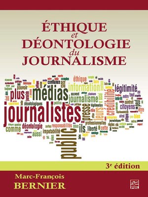 cover image of Ethique et déontologie du journalisme 3e édi